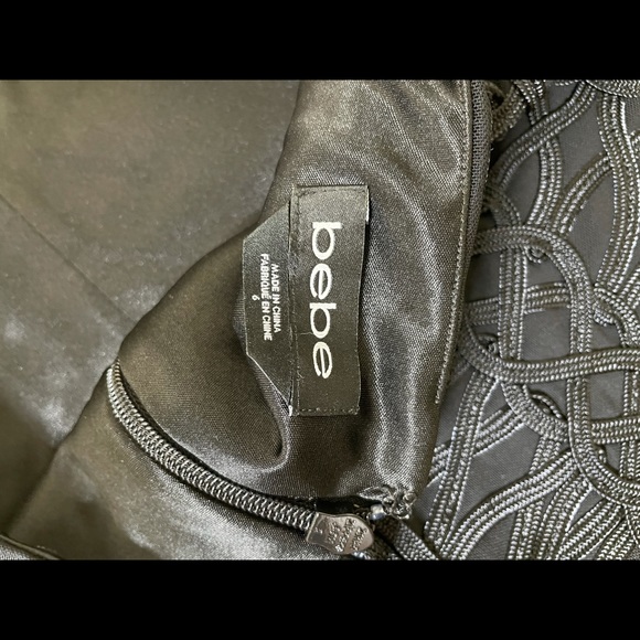 2piece black Bebe skirt set with mesh - Picture 7 of 10